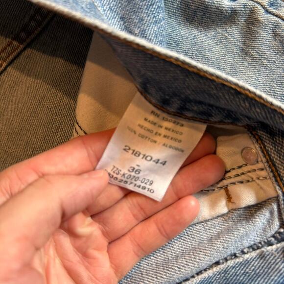 Lee Y2K Skater Grunge Baggy Blue Denim Jorts Sz.36 - Picture 3 of 7